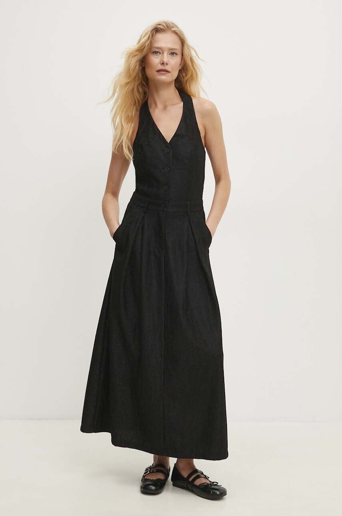 Answear Lab sukienka wzorzyste czarny 22504nr.fms