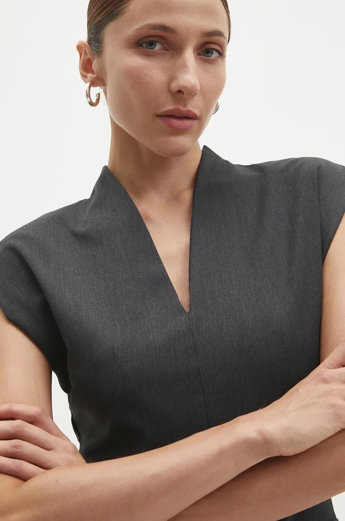 Answear Lab rochie Answear.LAB W24W.LF.111300.tos gri