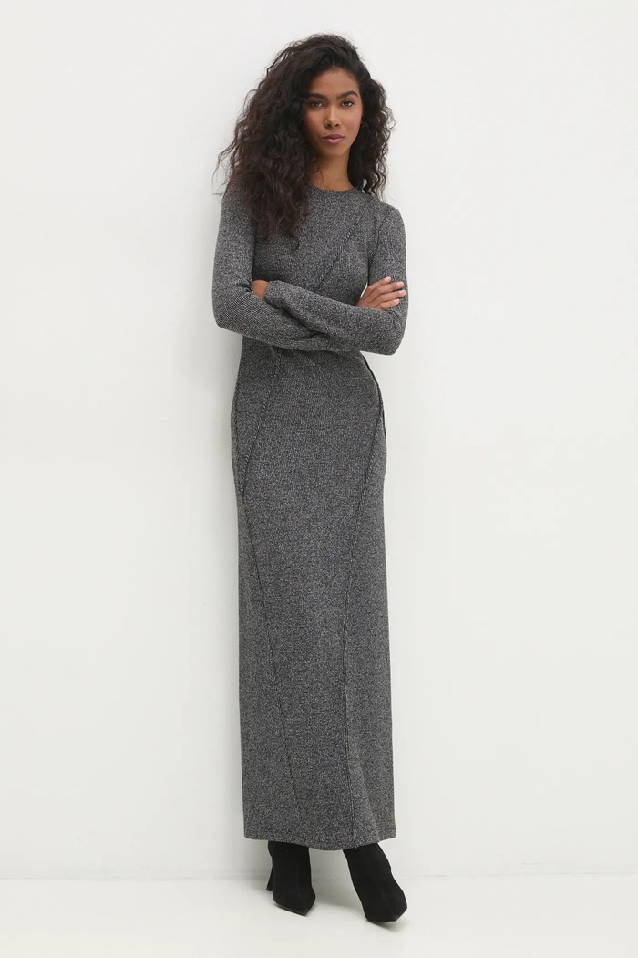 Answear.LAB sukienka W24W.LF.111294.tos czarny WW25