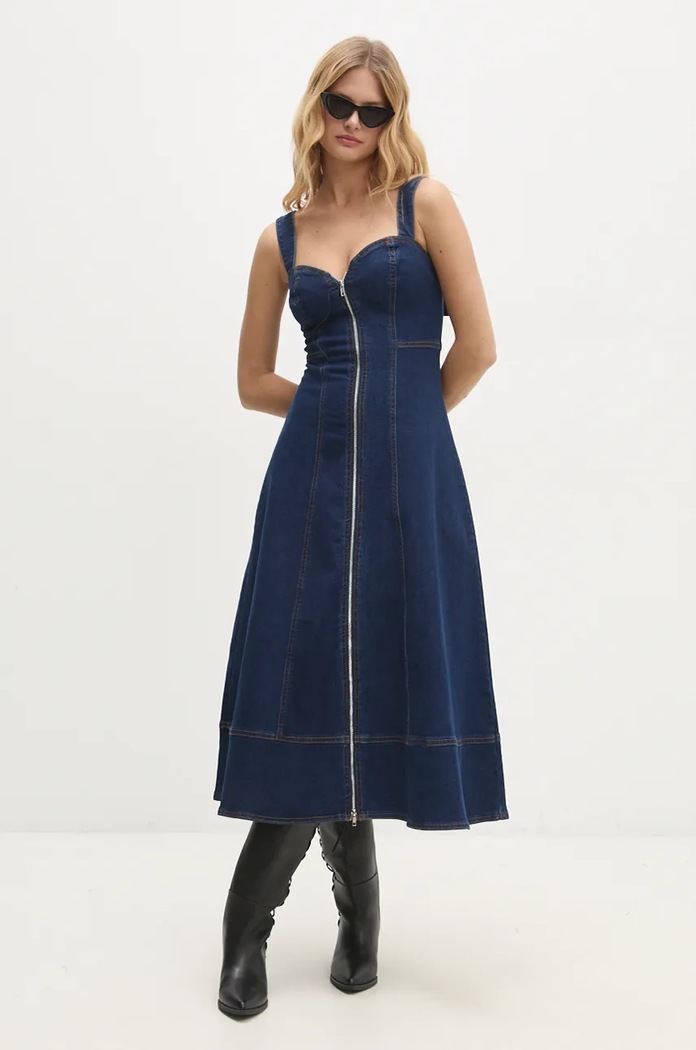 Answear Lab rochie midi albastru 7097.tms