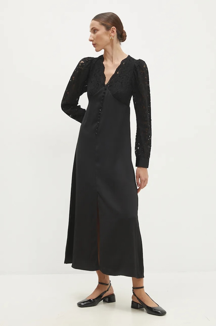 Answear Lab rochie 38057lr.FKK negru WZ24