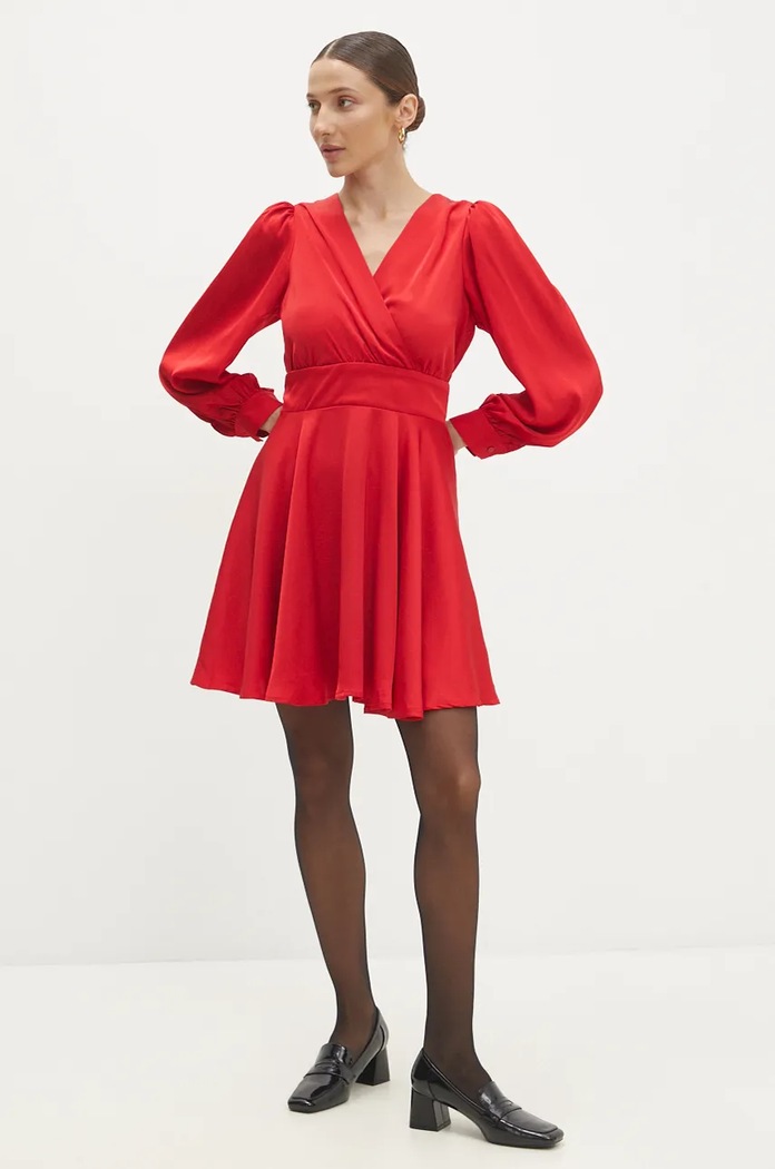 Answear Lab rochie 23337lr.FKK rosu WZ24