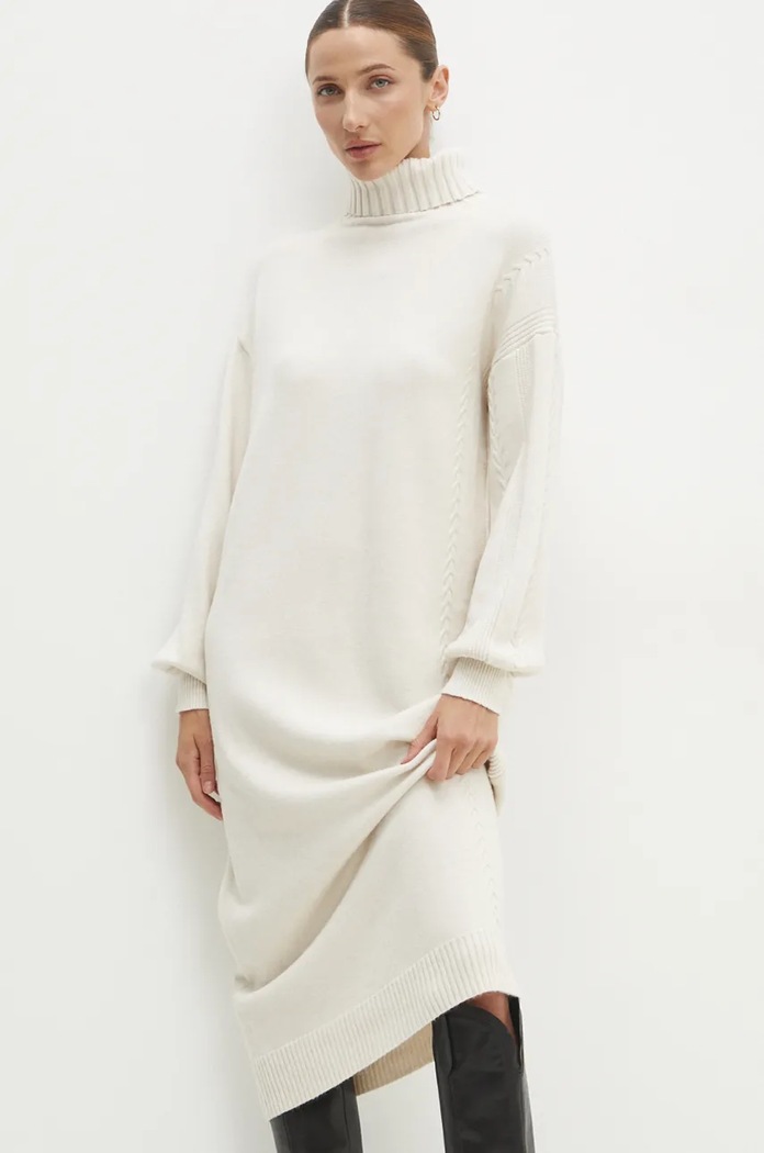 Answear Lab rochie W2123.HLK bej WZ24