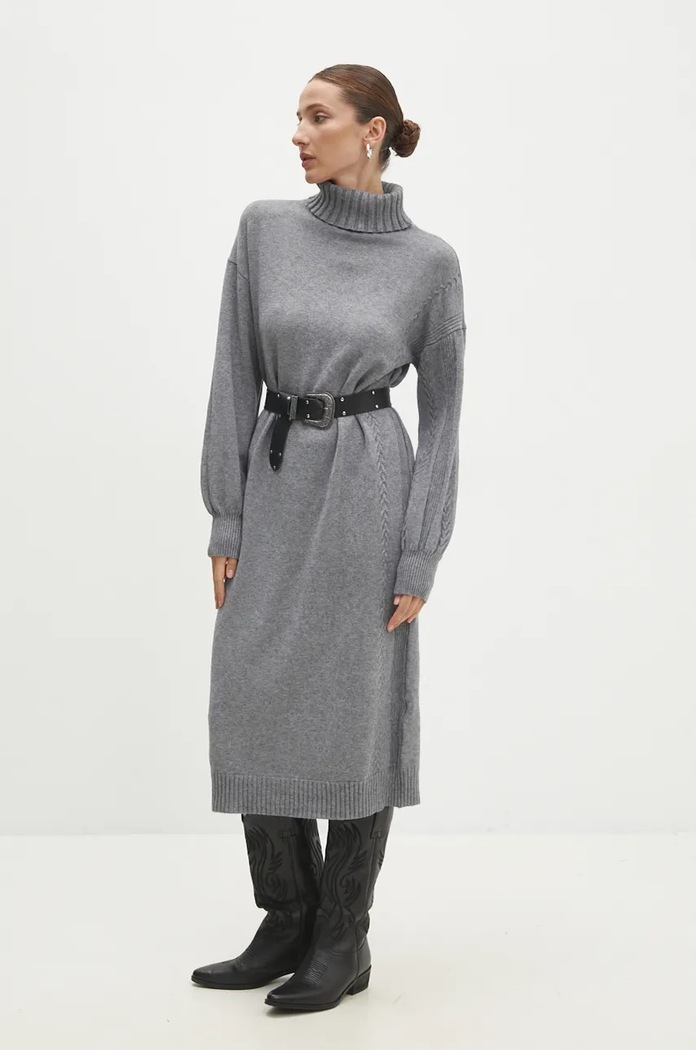 Answear Lab rochie W2123.HLK gri WZ24