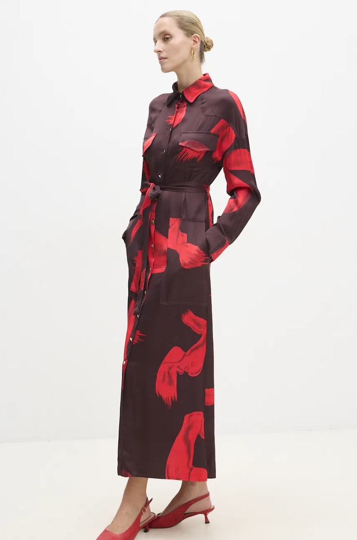 Answear Lab rochie cu guler rosu d925320400.ims