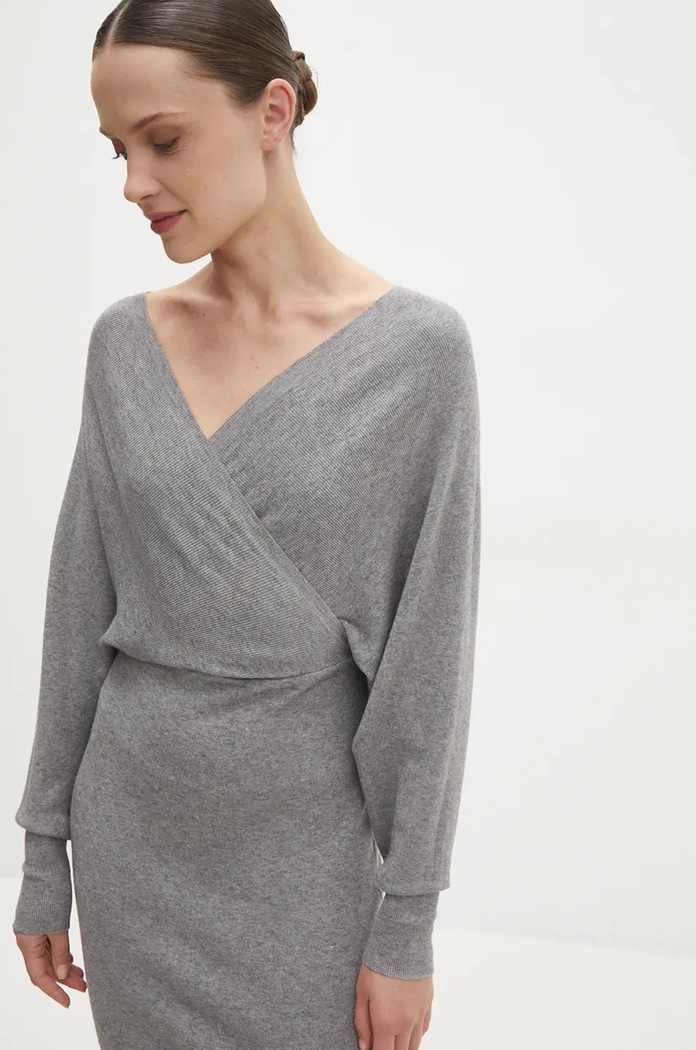 Answear Lab rochie gri 5147.IKK