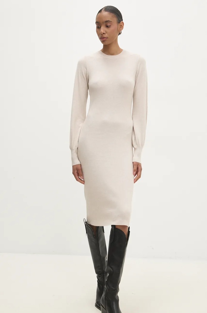 Answear Lab rochie mini bej AC19218.hos