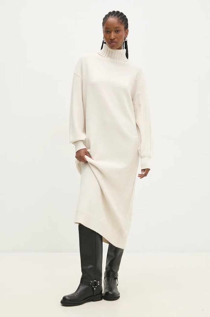 Answear Lab rochie W2123.hos bej WZ24