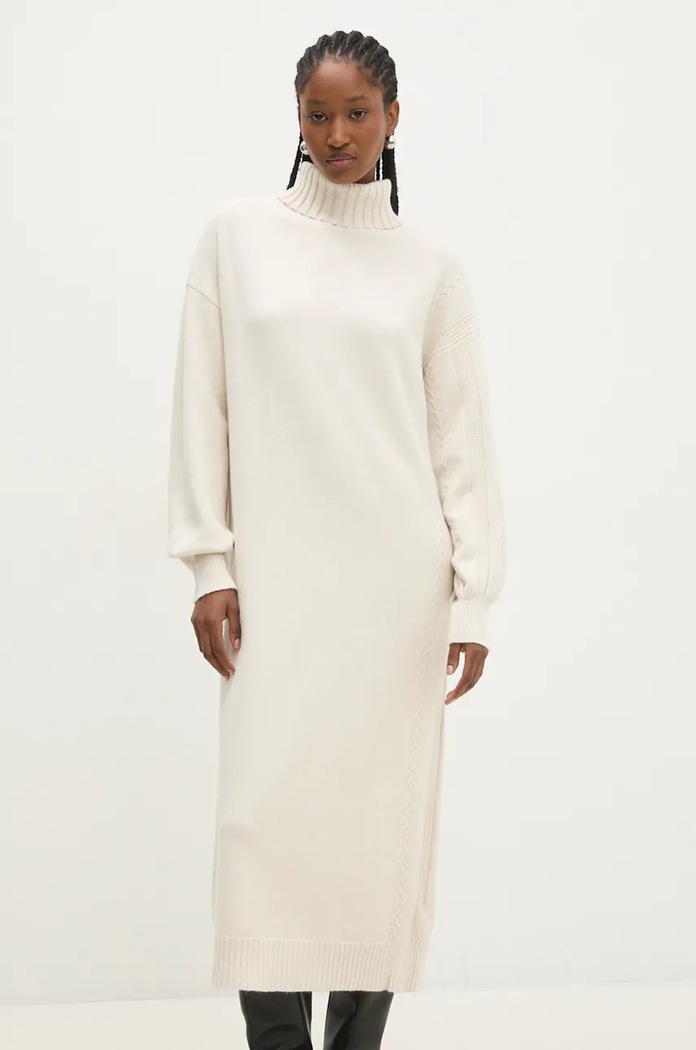 Answear Lab rochie bej W2123.hos