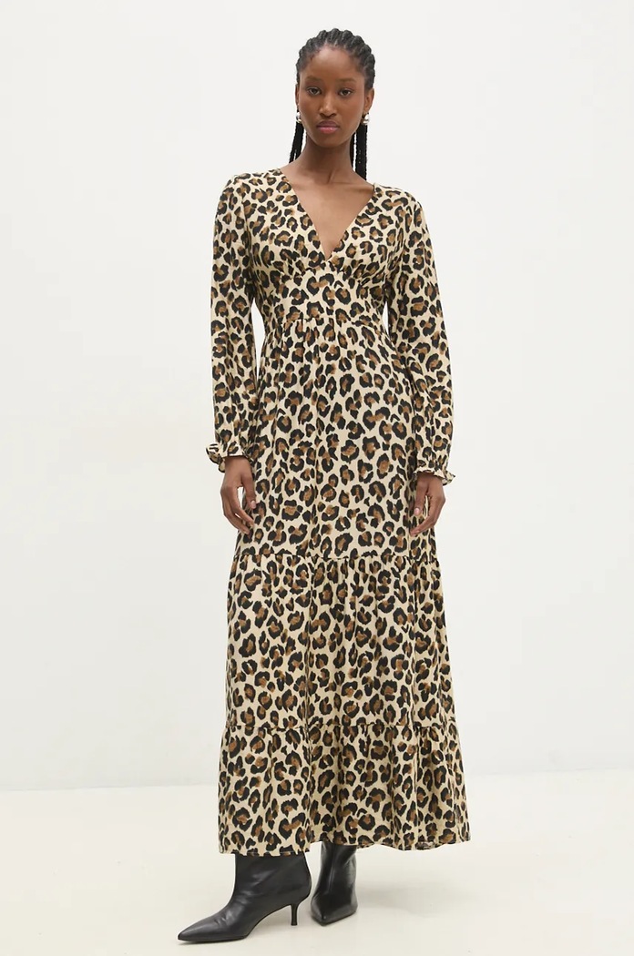 Answear Lab rochie r3977.fos bej WZ24