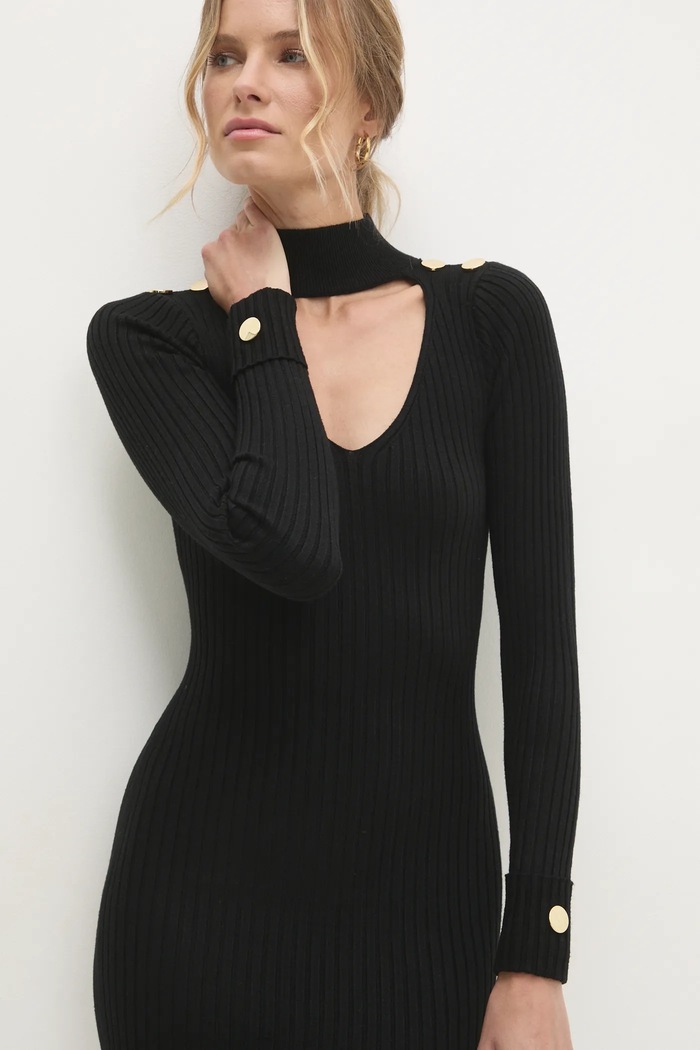 Answear Lab rochie Answear.LAB W0106AB.hms negru