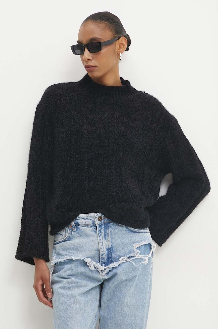 Odzież Answear.LAB sweter z wełną 2220.fos czarny