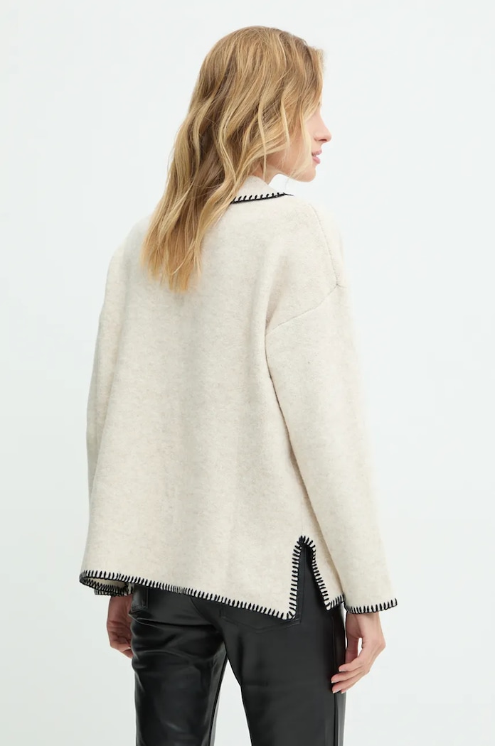 Odzież Answear.LAB sweter z wełną 231958.fos beżowy
