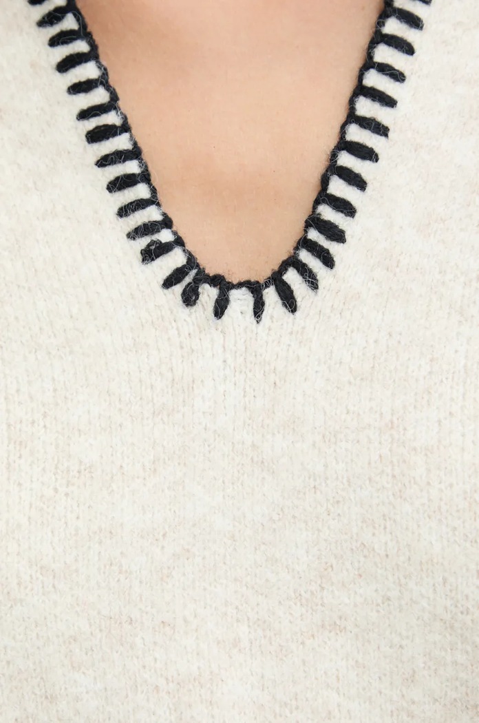 Answear.LAB sweter z wełną 231958.fos beżowy
