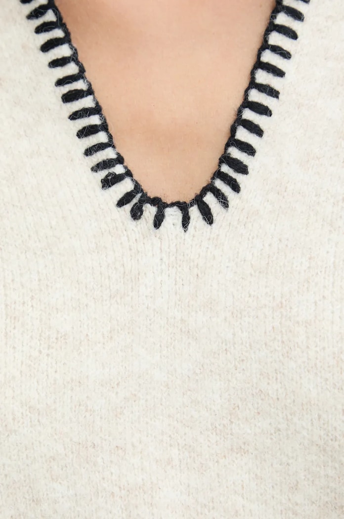 Answear.LAB sweter z wełną 231958.fos beżowy