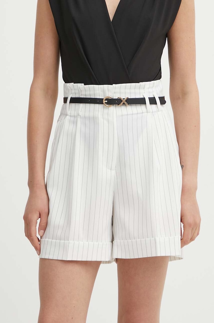 Answear Lab pantaloni scurti panza alb PC106.HWK