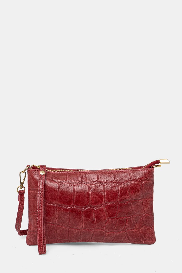 Answear Lab poseta de piele uni rosu 679.HWK