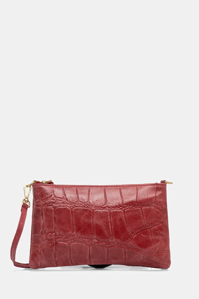 Answear Lab poseta de piele uni burgundia 679.HWK