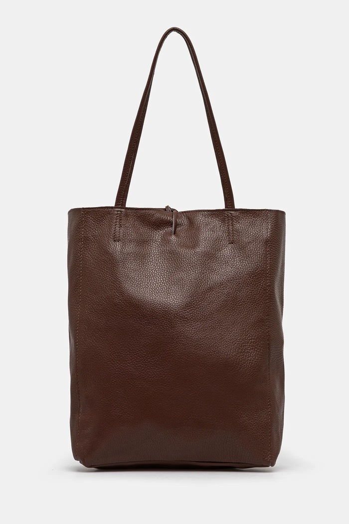 Answear Lab poseta de piele uni maro m.075.hh