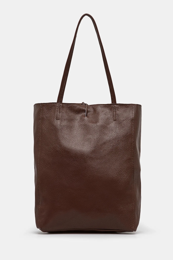 Answear Lab poseta de piele uni maro m.075.hh