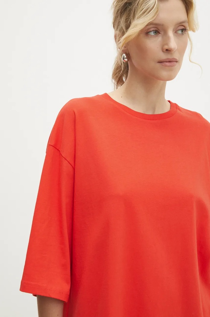 Answear Lab tricou din bumbac rosu 180267.TLK