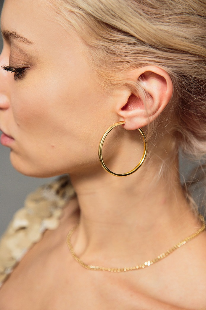 Ασημένια επιχρυσωμένα σκουλαρίκια ANIA KRUK Trendy SAKKS1280Z χρυσαφί ZA00