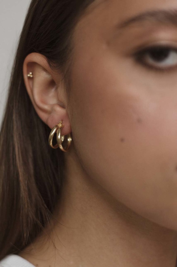 Ασημένια επιχρυσωμένα σκουλαρίκια ANIA KRUK Trendy SSIKS1600Z χρυσαφί ZA00