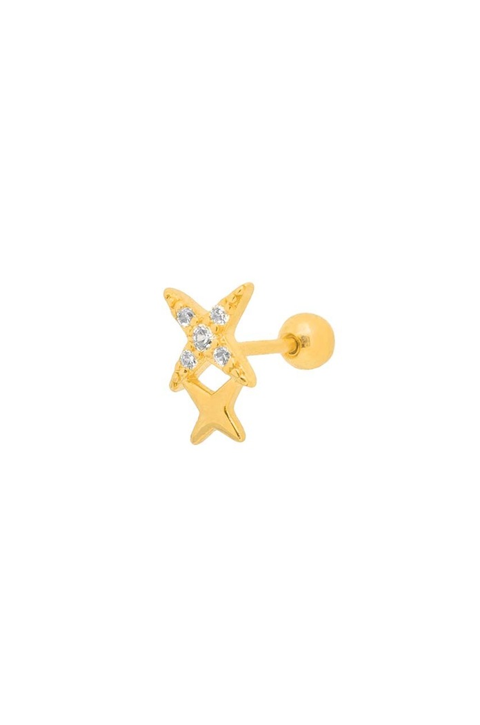 Piercing uhan ANIA KRUK ROCK IT srebro zlata SRUKC1742Z