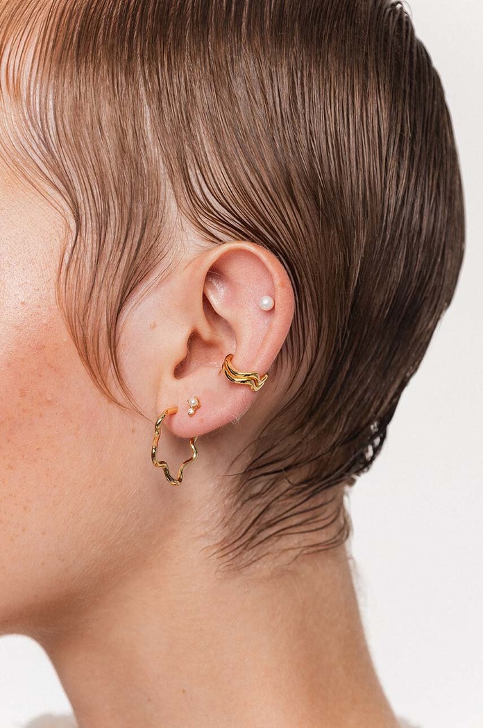 Kiegészítők ANIA KRUK piercing fülbevaló ROCK IT SRUKP1662Z arany
