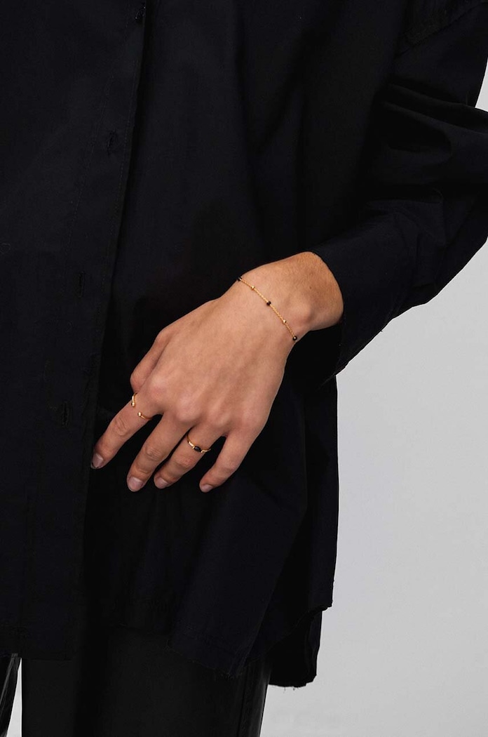 ANIA KRUK aranyozott ezüst karkötő OVAL arany SLTAE2941Z