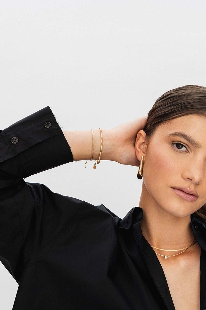 ANIA KRUK aranyozott ezüst karkötő TRENDY arany SLTAS2880Z