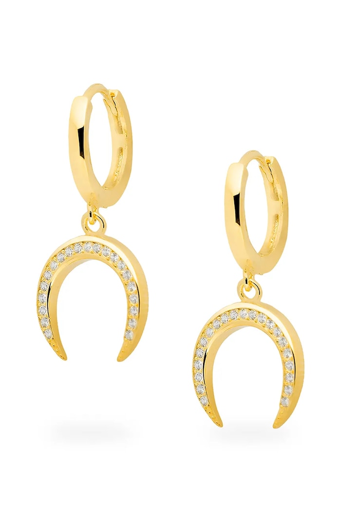 Pozlacené stříbrné náušnice ANIA KRUK SKY stříbro zlatá SMVKC2002Z