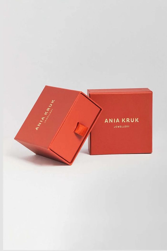 ANIA KRUK Pozlacené stříbrné náušnice ANIA KRUK ROMANTICA SMVKC2142Z