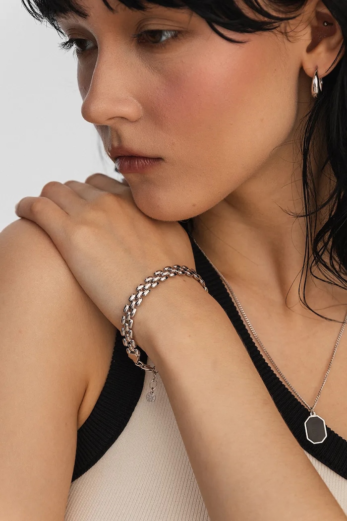 ANIA KRUK colier de argint MODERN SMVNE2441 argintiu