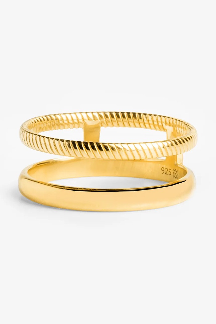 ANIA KRUK anello in argento placato in oro VINTAGE SMIPS0060Z oro ZA00