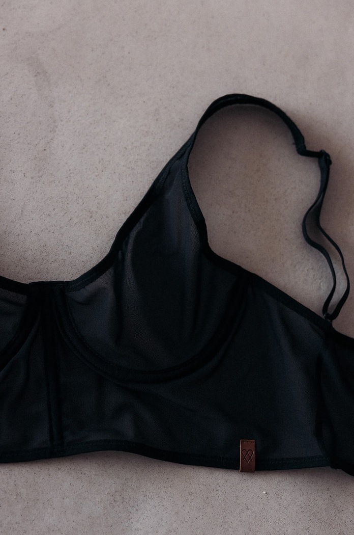 MUUV. Biustonosz BUSTIER GORSET czarny bius.BUSTIER.GORSET.bla