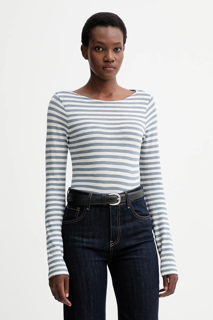 Marc O'Polo longsleeve din bumbac curele albastru M10219652597