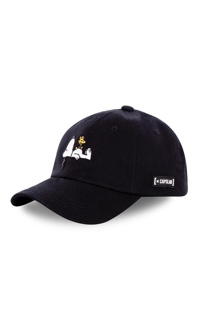 Capslab baseball sapka PEANUTS aplikációval fekete CL.PEA.1.DOG