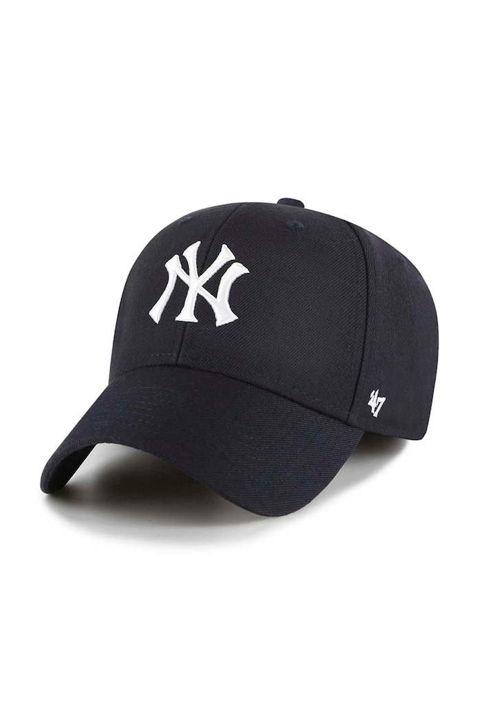 47 brand czapka z daszkiem z domieszką wełny MLB New York Yankees z domieszką wełny granatowy B.MVPSP17WBP.NYC