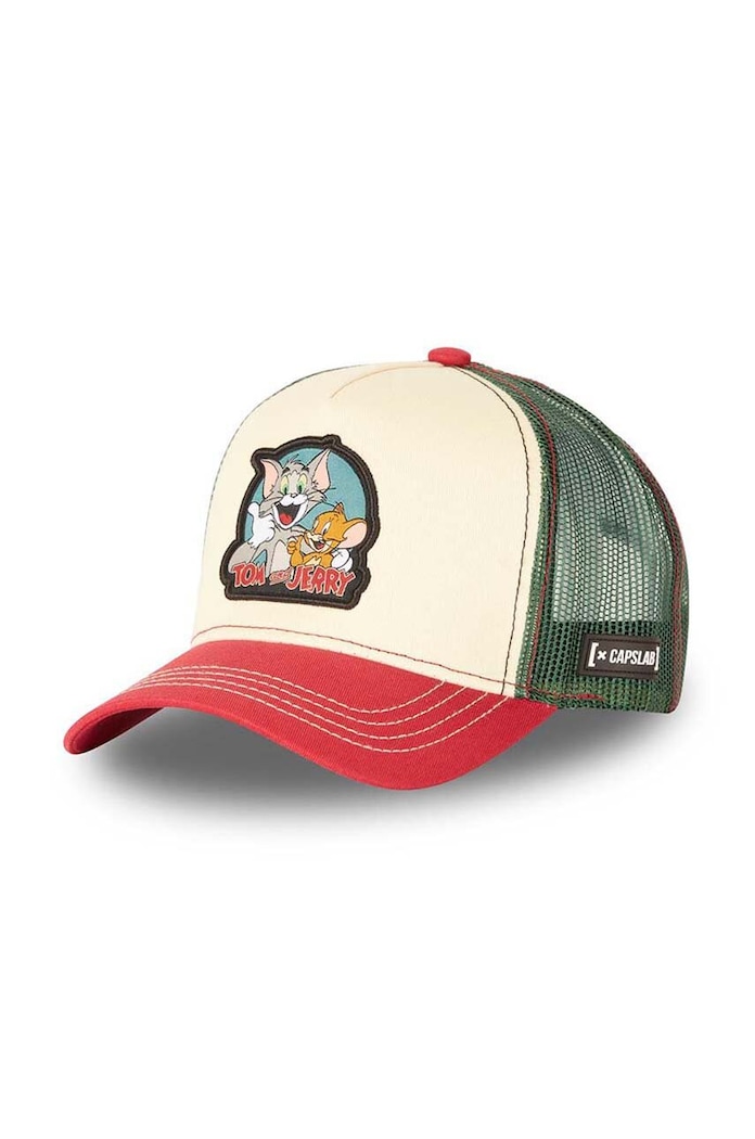 Capslab - Czapka z daszkiem x Tom & Jerry pozostałe beżowy CL.TAJ1.1.CAS.TJ2B