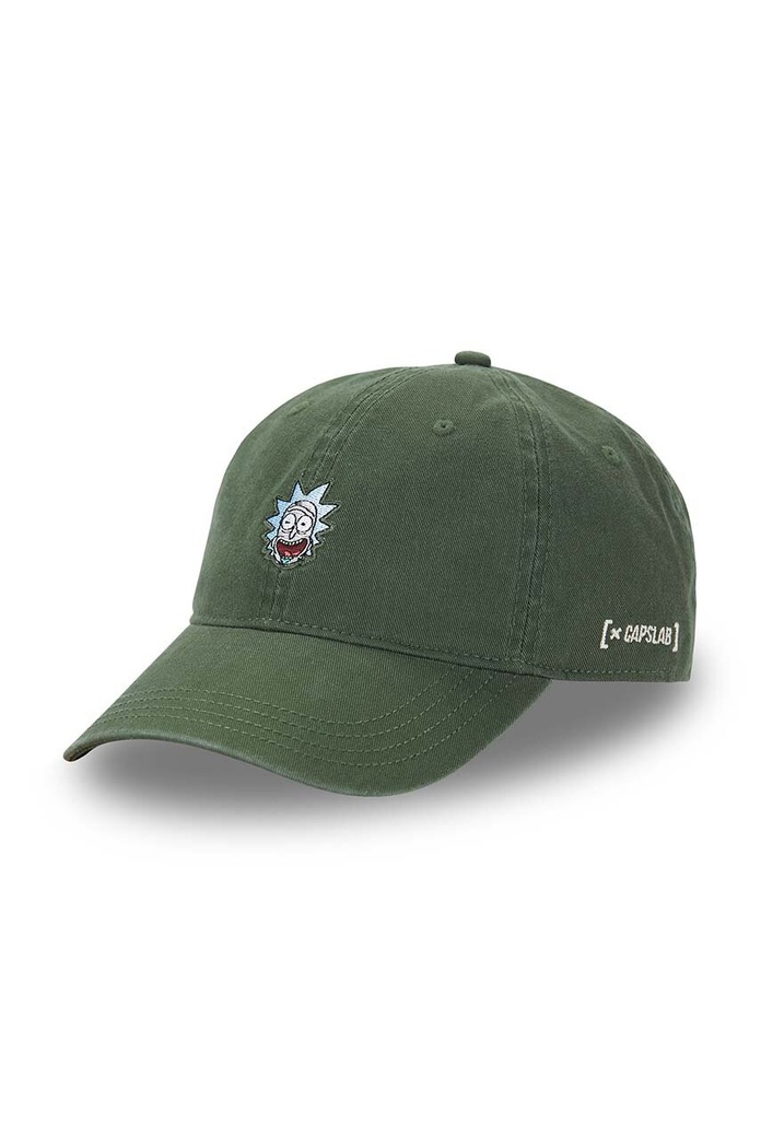 Bavlněná baseballová čepice Capslab x Rick & Morty bavlna zelená CL.REM4.1.CD.HEA