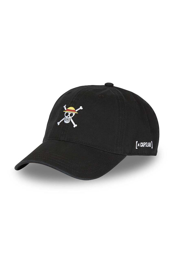 Βαμβακερό καπέλο του μπέιζμπολ Capslab x One Piece απλικέ μαύρο CL.OP3.1.CD.SKU