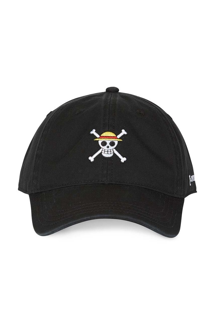 Βαμβακερό καπέλο του μπέιζμπολ Capslab x One Piece CL.OP3.1.CD.SKU μαύρο ZA00