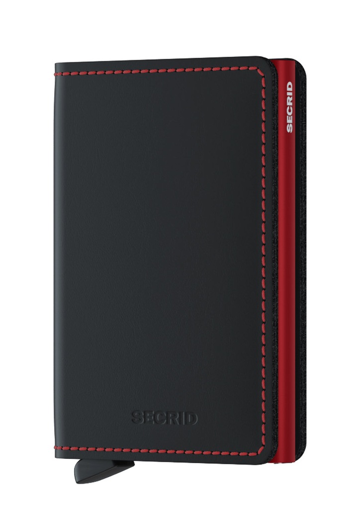 Secrid - Шкіряний гаманець синтетичний чорний SM.Black.Red