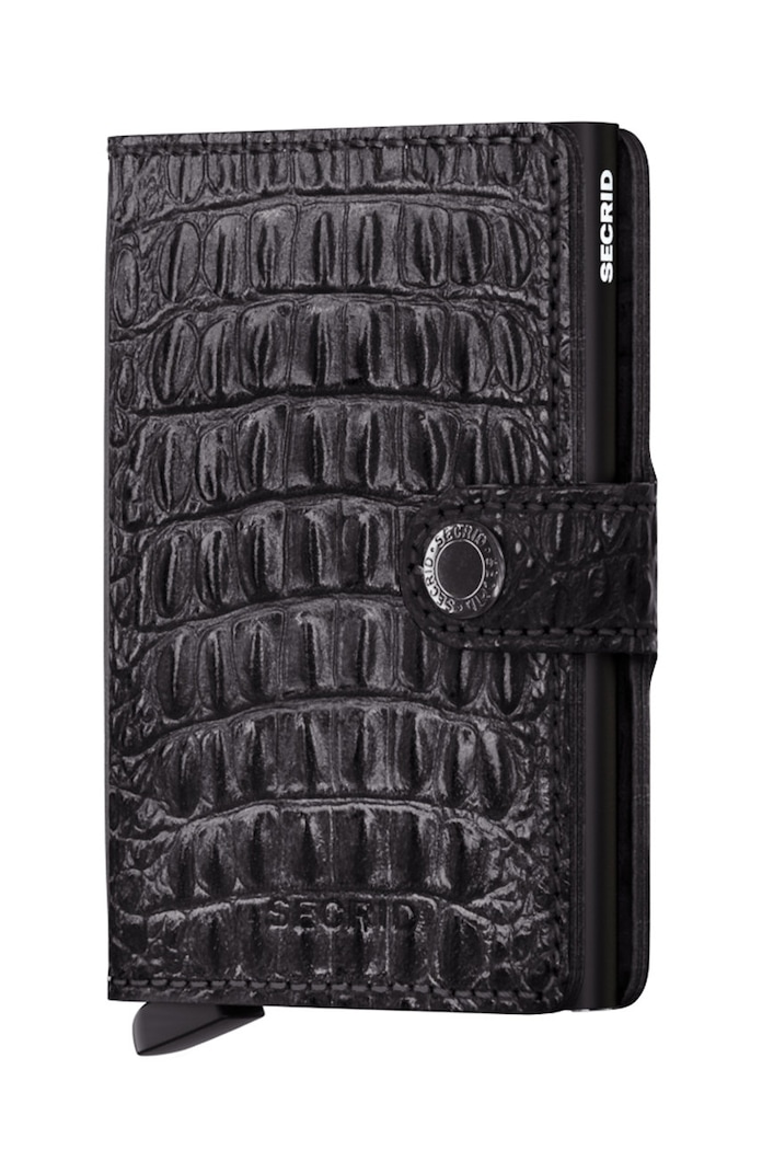 Kožená peněženka Secrid hladký černá MN.BLACK