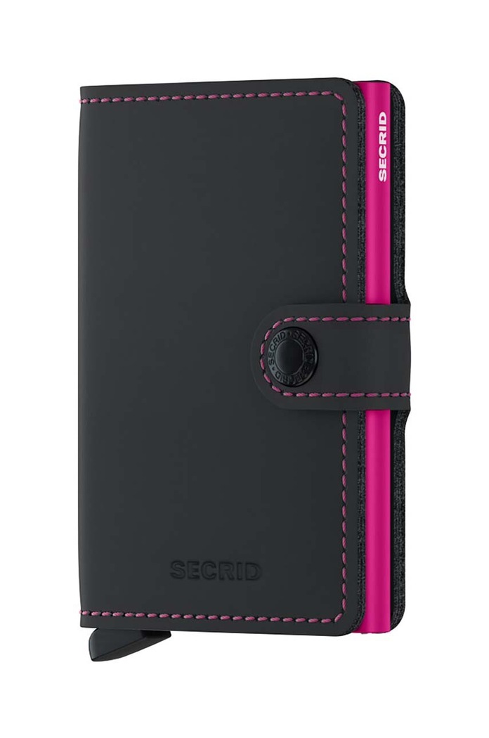 Peňaženka Secrid jednofarebný čierna MM.Black.Fuchsia