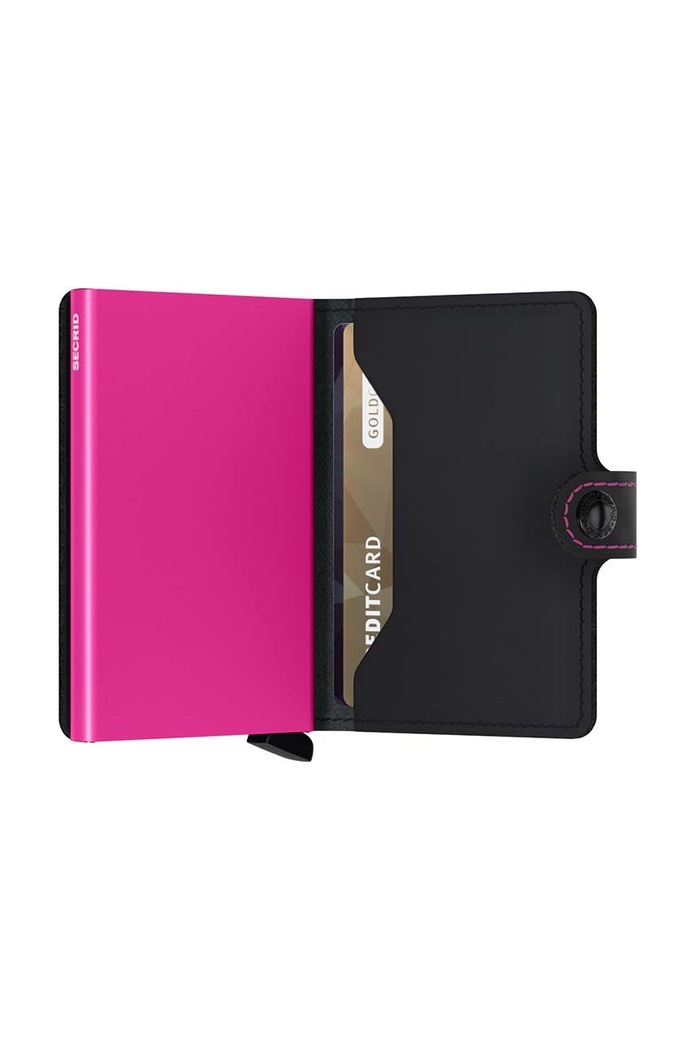 Peňaženka Secrid čierna MM.Black.Fuchsia