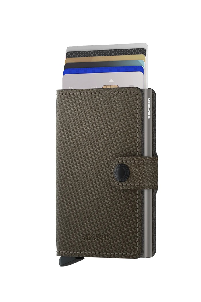 Secrid Men's leather RFID wallet Mca.Miniwallet green ZA00