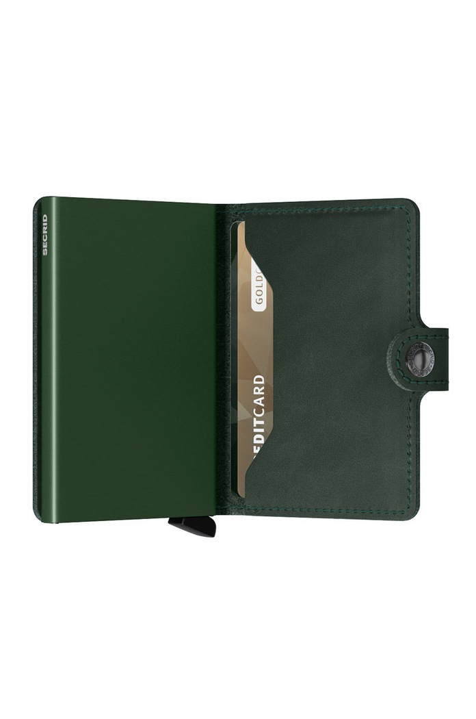 Accesorii Secrid portofel de piele M.Green verde