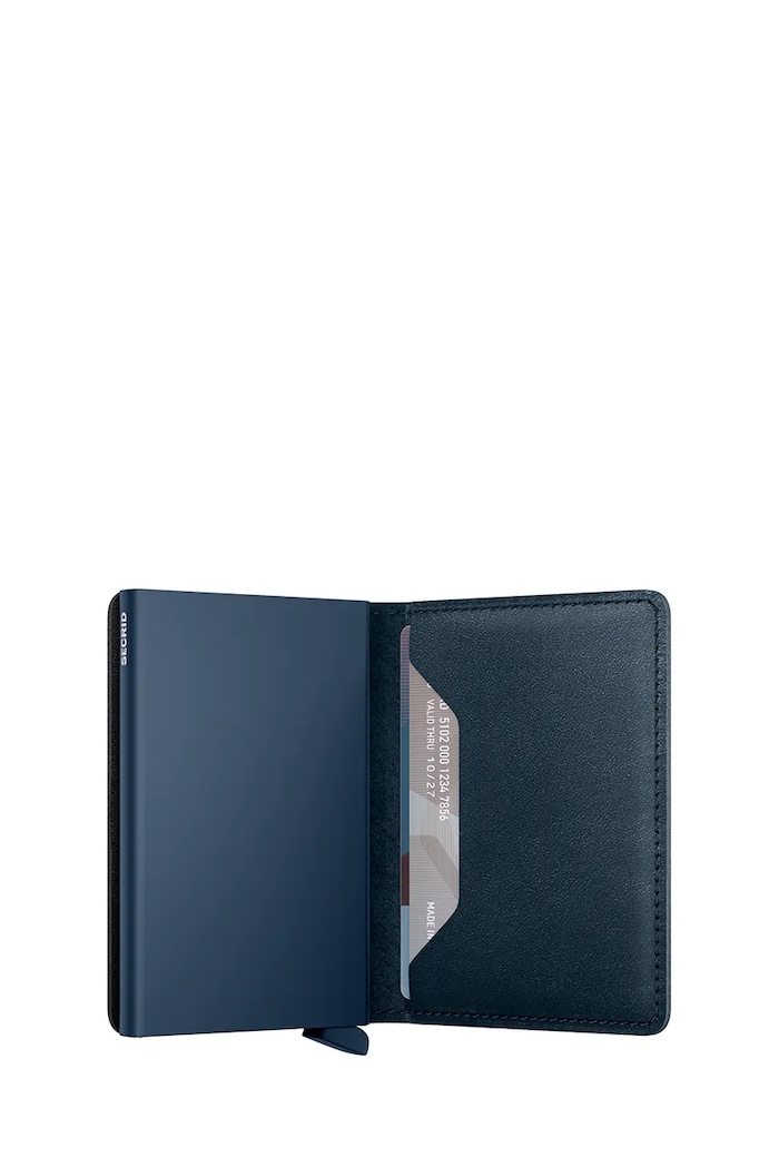 Secrid portofel de piele ORIGINAL bleumarin SO.Black